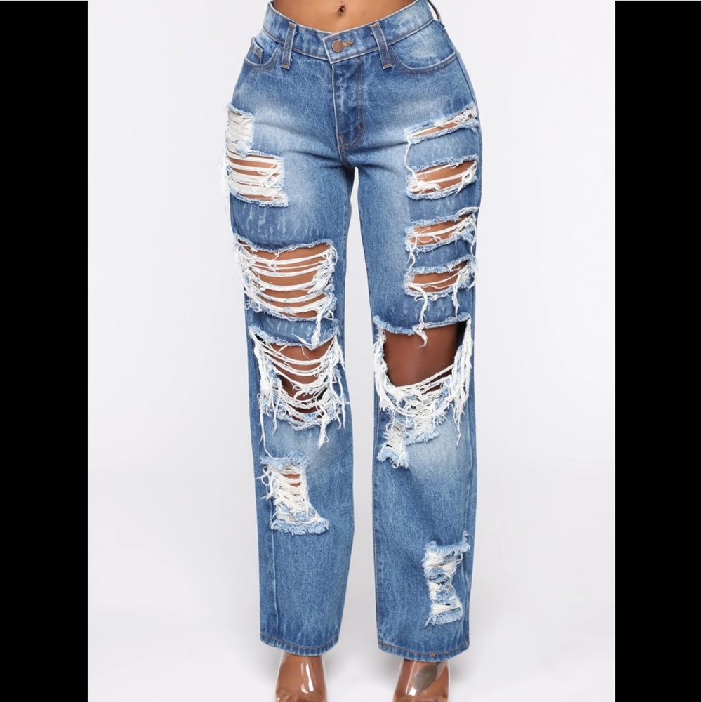 FN distressed Boyfriend Jeans